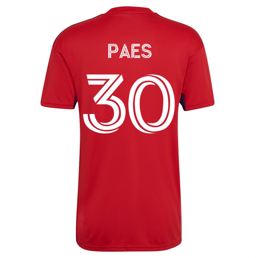 Mujer Camiseta Maarten Paes #30 Rojo 1ª Equipación 2023/24 La Camisa México