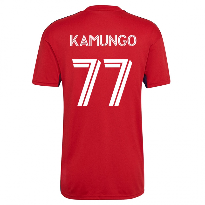 Mujer Camiseta Bernard Kamungo #77 Rojo 1ª Equipación 2023/24 La Camisa México