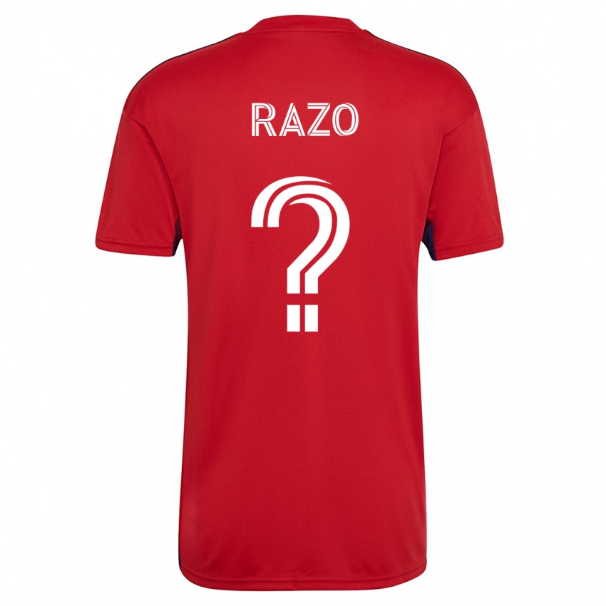 Mujer Camiseta Edgar Razo #0 Rojo 1ª Equipación 2023/24 La Camisa México