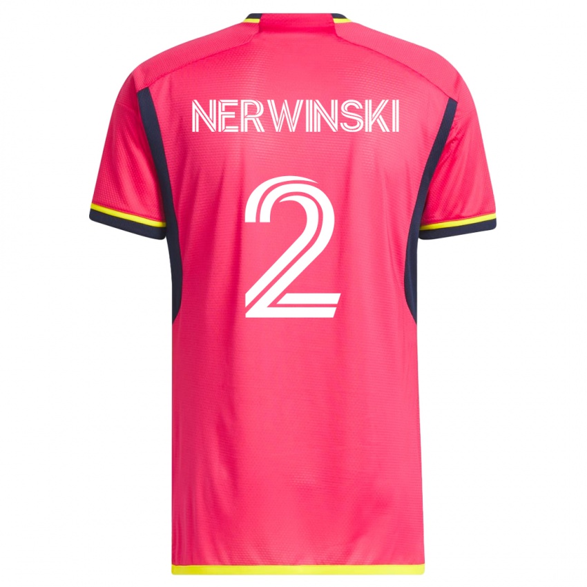 Mujer Camiseta Jake Nerwinski #2 Rosa 1ª Equipación 2023/24 La Camisa México