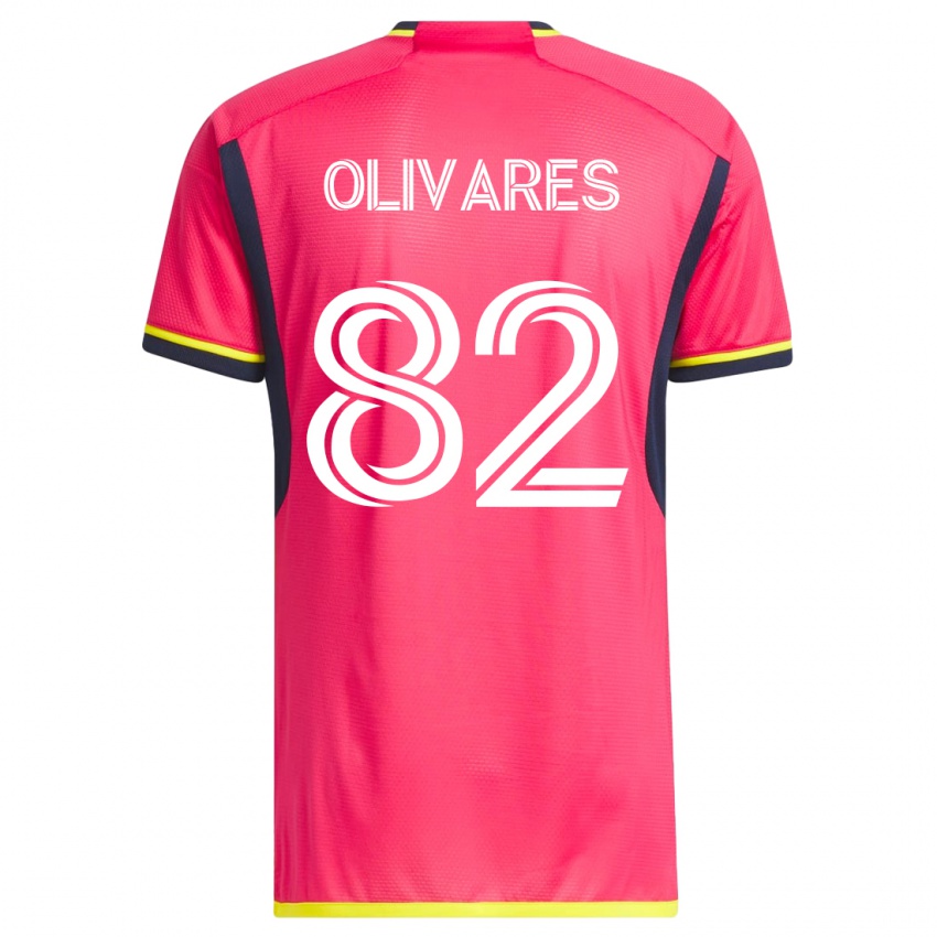 Mujer Camiseta Christian Olivares #82 Rosa 1ª Equipación 2023/24 La Camisa México
