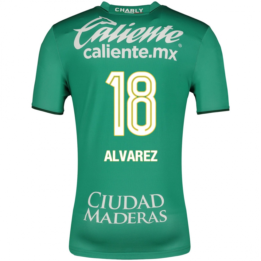 Mujer Camiseta Yazmin Álvarez #18 Verde 1ª Equipación 2023/24 La Camisa México