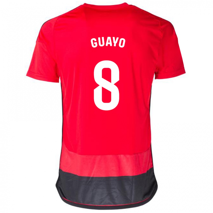 Mujer Camiseta Guayo #8 Negro Rojo 1ª Equipación 2023/24 La Camisa México