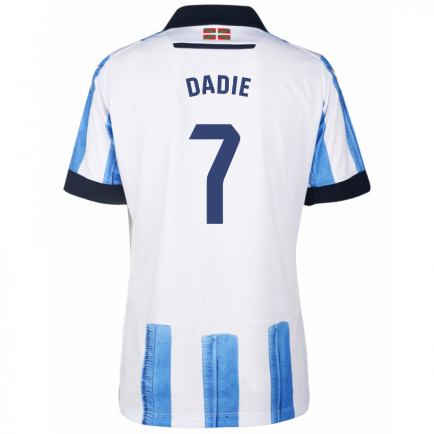 Mujer Camiseta Alberto Dadie #7 Azul Blanco 1ª Equipación 2023/24 La Camisa México