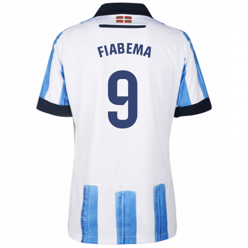 Mujer Camiseta Bryan Fiabema #9 Azul Blanco 1ª Equipación 2023/24 La Camisa México