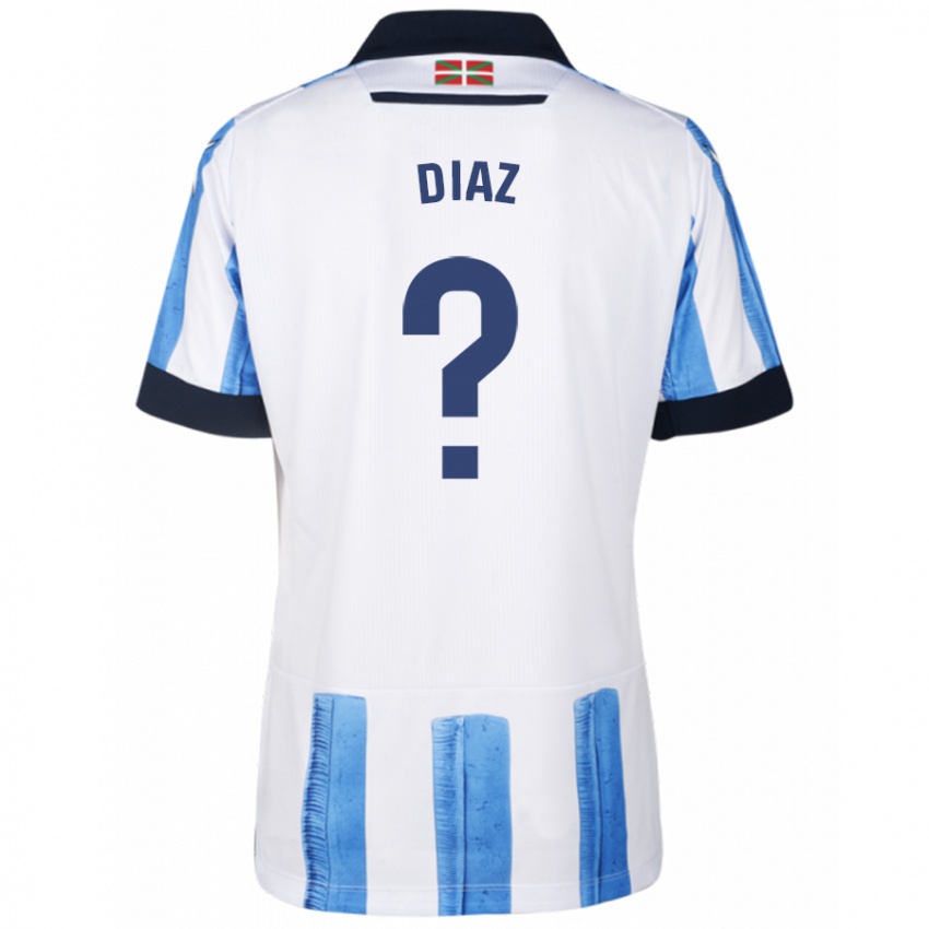 Mujer Camiseta Dani Díaz #0 Azul Blanco 1ª Equipación 2023/24 La Camisa México