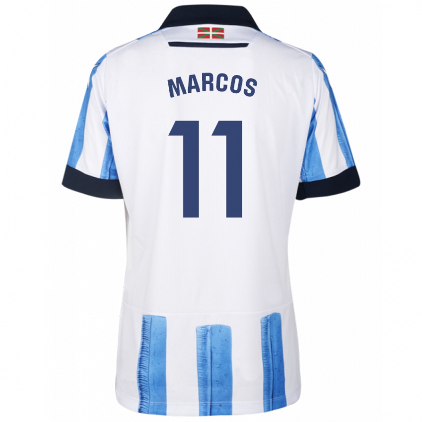 Mujer Camiseta Cecilia Marcos Nabal #11 Azul Blanco 1ª Equipación 2023/24 La Camisa México