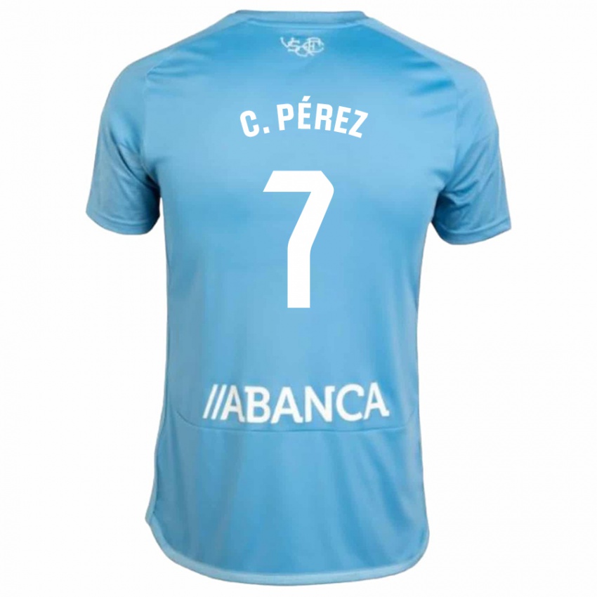 Mujer Camiseta Carles Perez #7 Azul 1ª Equipación 2023/24 La Camisa México