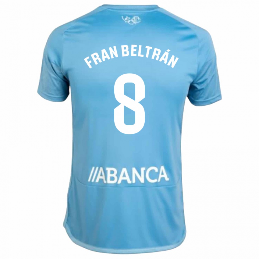 Mujer Camiseta Fran Beltran #8 Azul 1ª Equipación 2023/24 La Camisa México