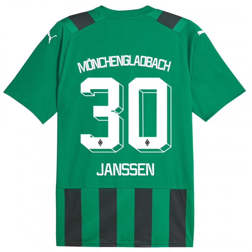 Mujer Camiseta Annalena Janssen #30 Verde Negro 2ª Equipación 2023/24 La Camisa México