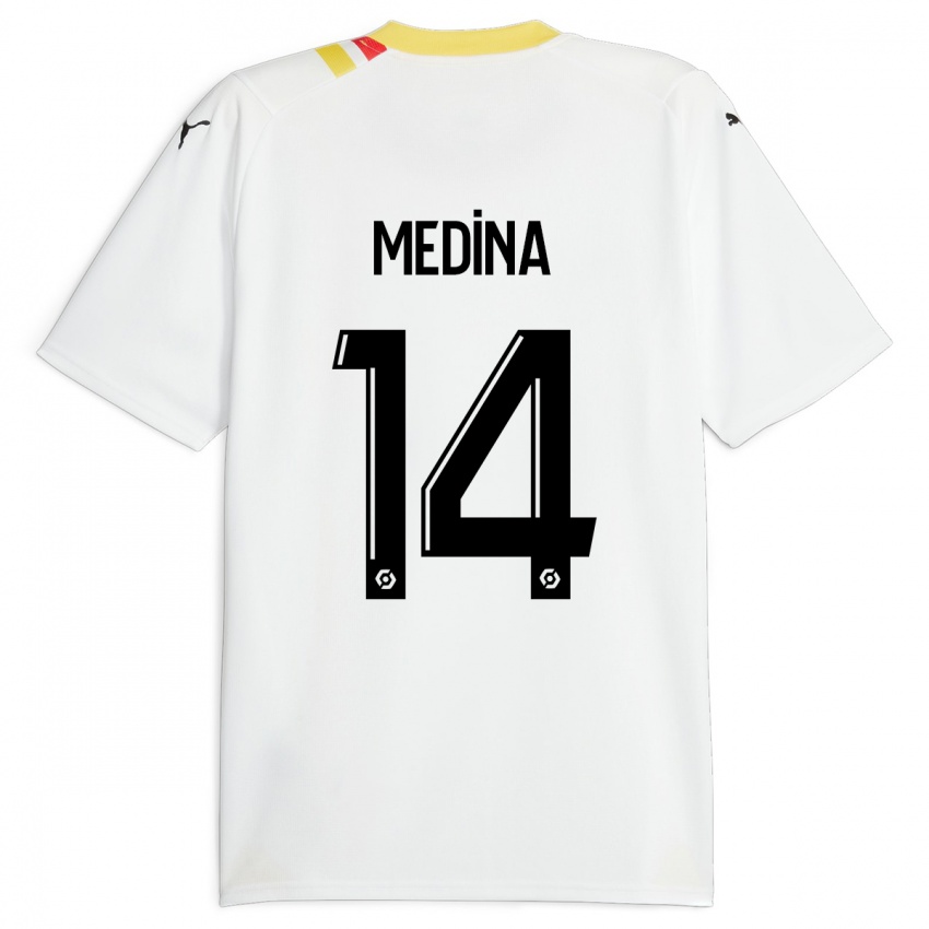 Mujer Camiseta Facundo Medina #14 Negro 2ª Equipación 2023/24 La Camisa México