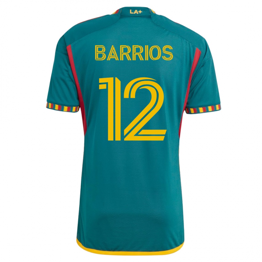 Mujer Camiseta Michael Barrios #12 Verde 2ª Equipación 2023/24 La Camisa México