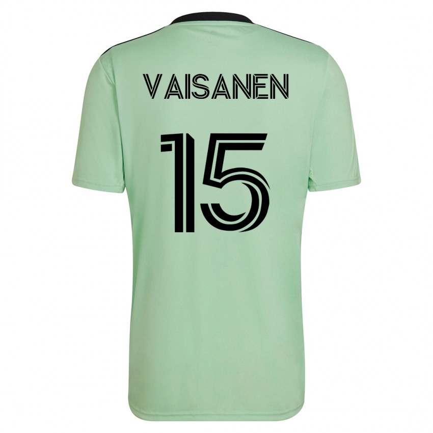 Mujer Camiseta Leo Väisänen #15 Verde Claro 2ª Equipación 2023/24 La Camisa México