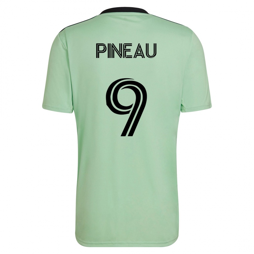 Mujer Camiseta Sebastien Pineau #9 Verde Claro 2ª Equipación 2023/24 La Camisa México