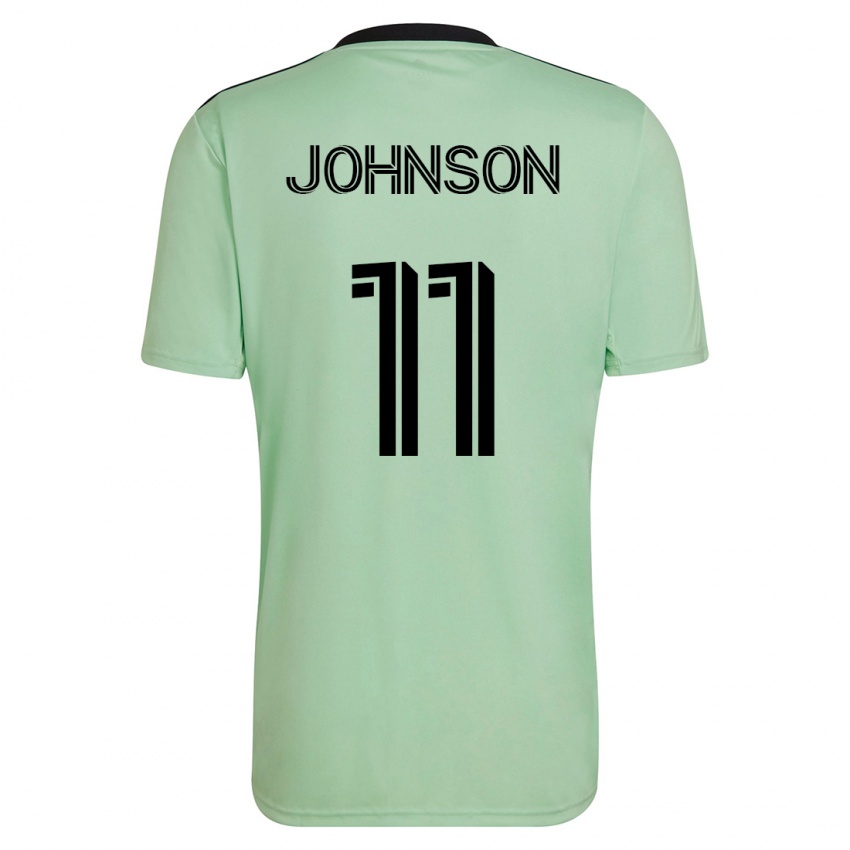 Mujer Camiseta Emmanuel Johnson #11 Verde Claro 2ª Equipación 2023/24 La Camisa México