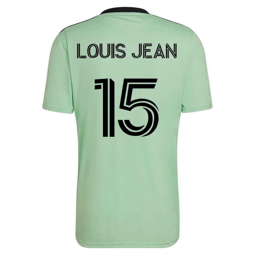 Mujer Camiseta Steeve Louis-Jean #15 Verde Claro 2ª Equipación 2023/24 La Camisa México