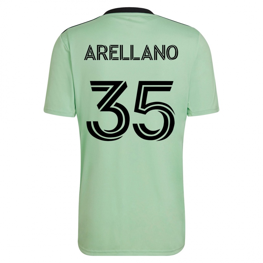 Mujer Camiseta Bryan Arellano #35 Verde Claro 2ª Equipación 2023/24 La Camisa México