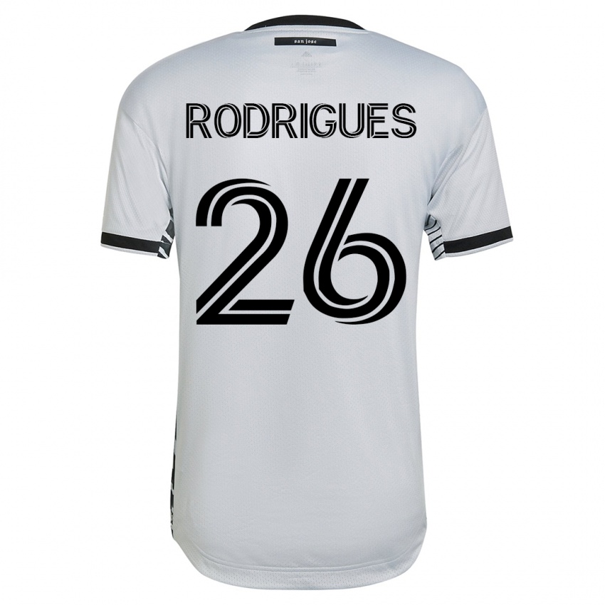 Mujer Camiseta Rodrigues #26 Blanco 2ª Equipación 2023/24 La Camisa México