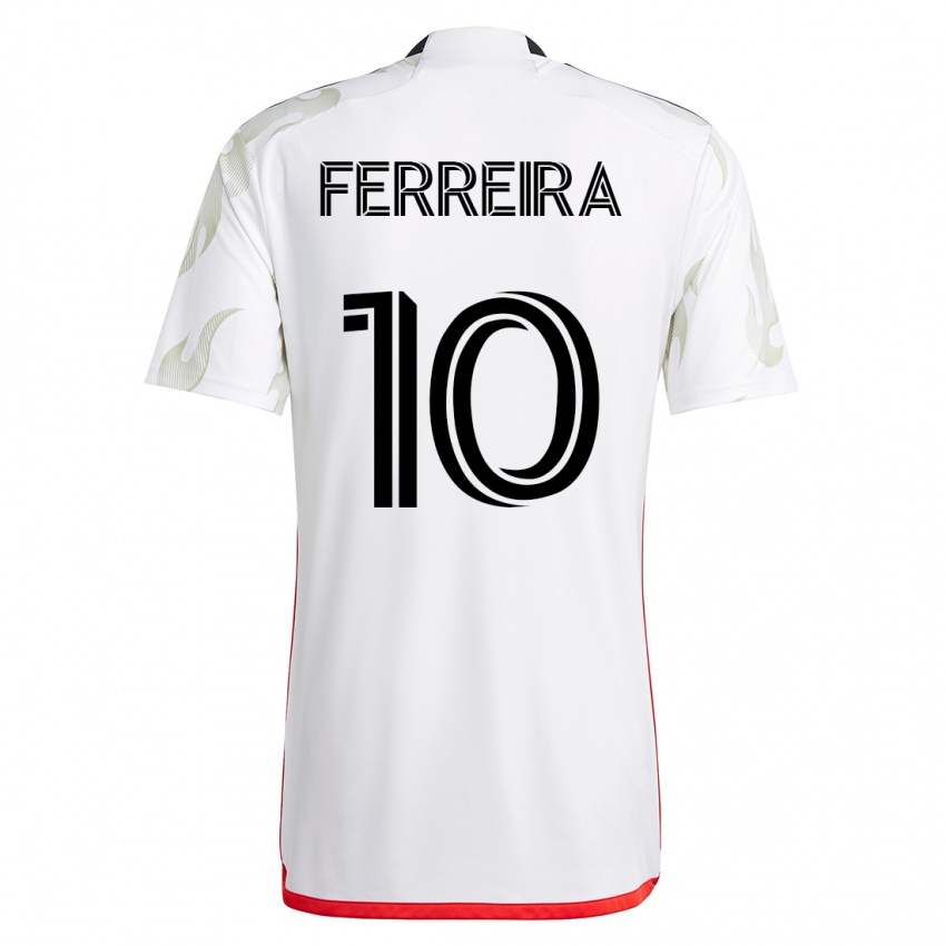 Mujer Camiseta Jesús Ferreira #10 Blanco 2ª Equipación 2023/24 La Camisa México