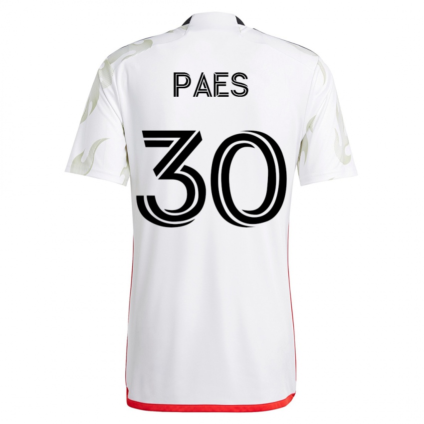Mujer Camiseta Maarten Paes #30 Blanco 2ª Equipación 2023/24 La Camisa México