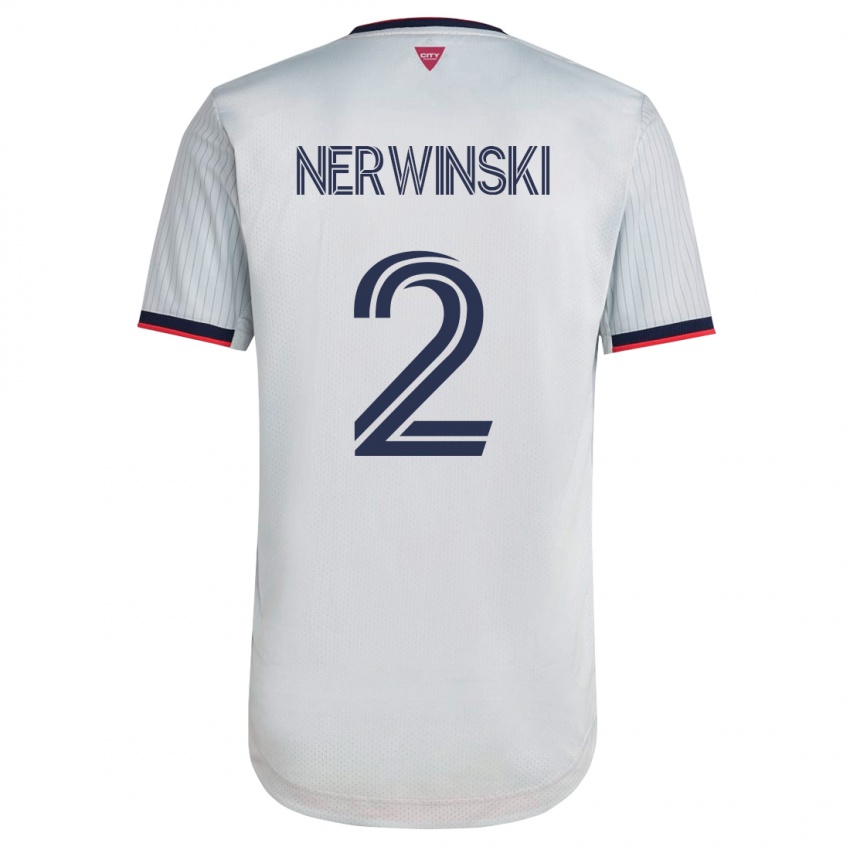 Mujer Camiseta Jake Nerwinski #2 Blanco 2ª Equipación 2023/24 La Camisa México
