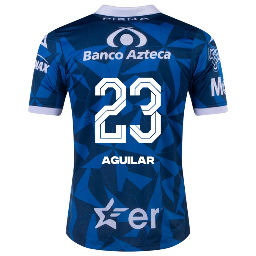 Mujer Camiseta Daniel Aguilar #23 Azul 2ª Equipación 2023/24 La Camisa México