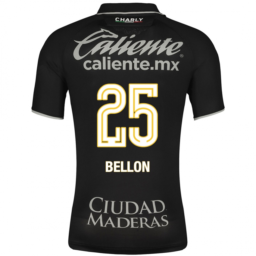Mujer Camiseta Paul Bellón #25 Negro 2ª Equipación 2023/24 La Camisa México