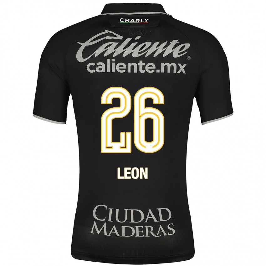 Mujer Camiseta Armando León #26 Negro 2ª Equipación 2023/24 La Camisa México