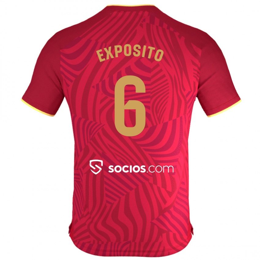 Mujer Camiseta Marcelo Exposito #6 Rojo 2ª Equipación 2023/24 La Camisa México