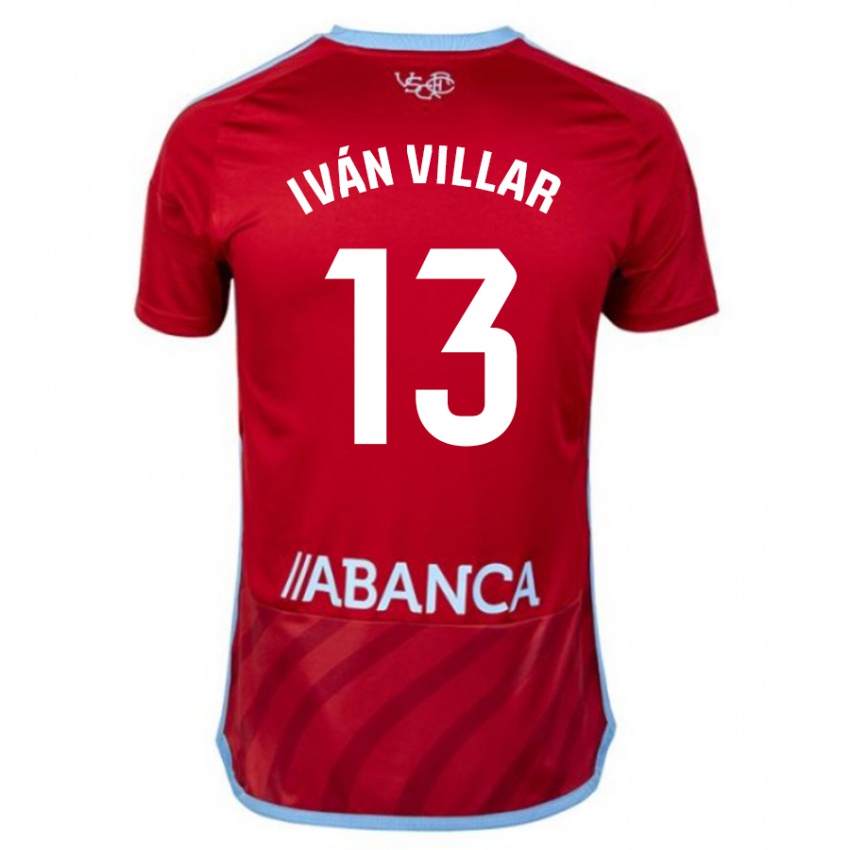 Mujer Camiseta Ivan Villar #13 Rojo 2ª Equipación 2023/24 La Camisa México