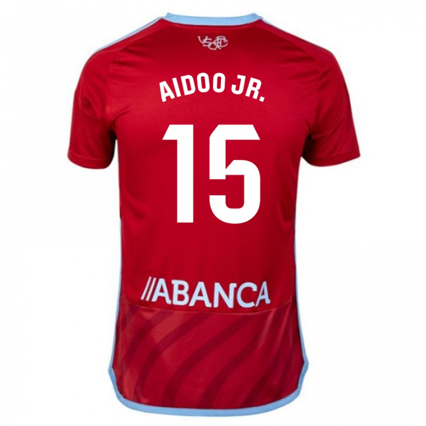 Mujer Camiseta Joseph Aidoo #15 Rojo 2ª Equipación 2023/24 La Camisa México