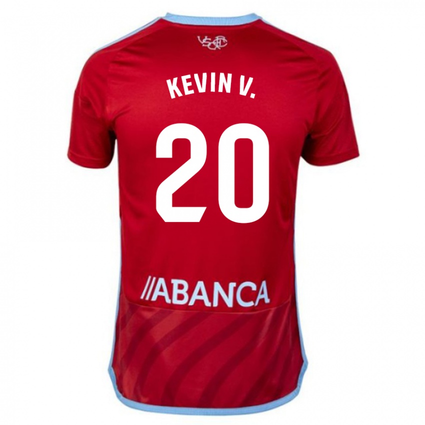 Mujer Camiseta Kevin Vazquez #20 Rojo 2ª Equipación 2023/24 La Camisa México