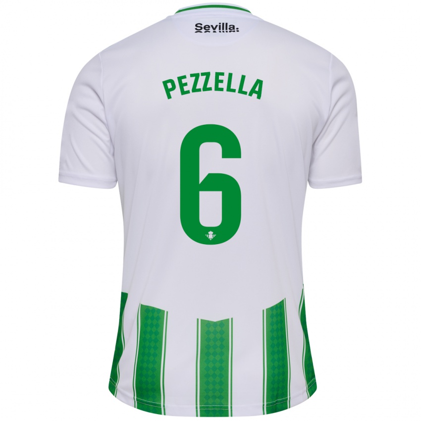 Niño Camiseta Germán Pezzella #6 Blanco 1ª Equipación 2023/24 La Camisa México