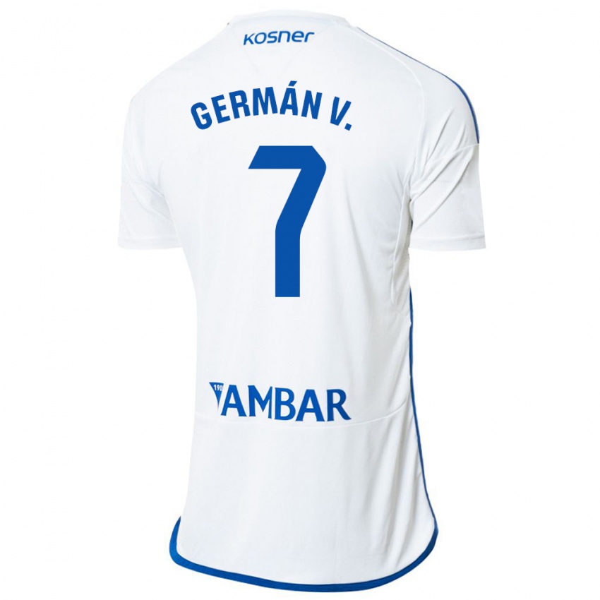 Niño Camiseta German Valera #7 Blanco 1ª Equipación 2023/24 La Camisa México