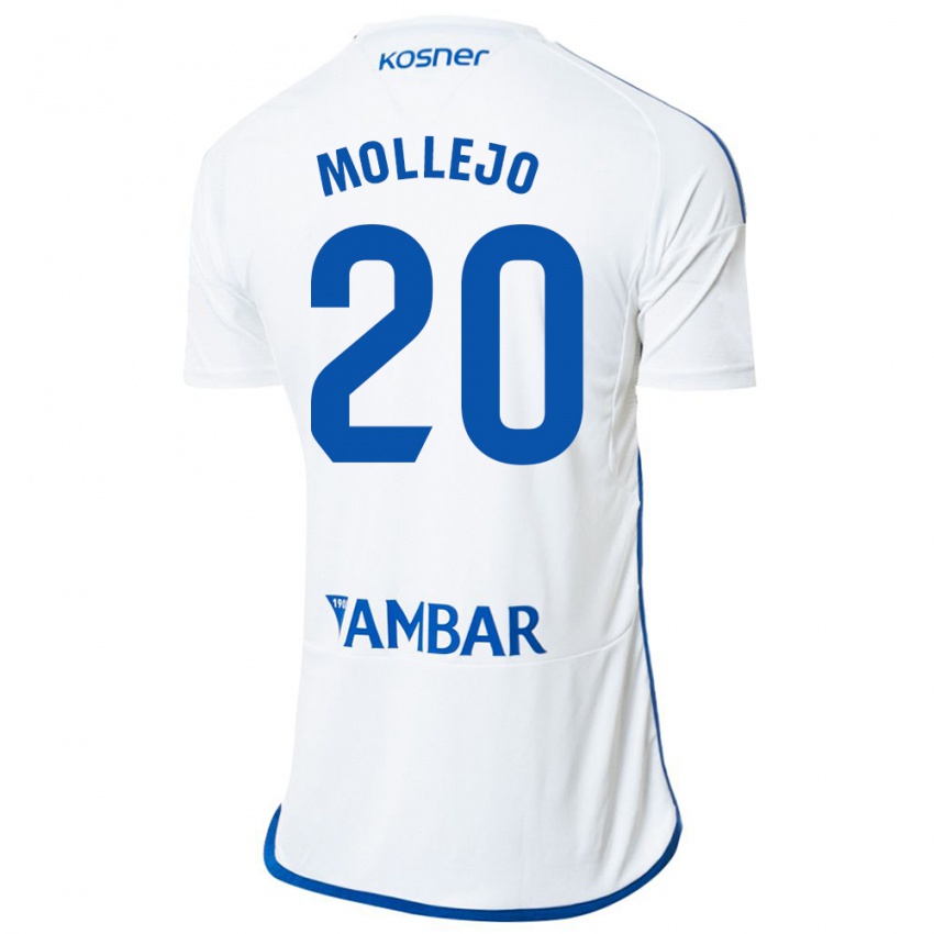 Niño Camiseta Victor Mollejo #20 Blanco 1ª Equipación 2023/24 La Camisa México