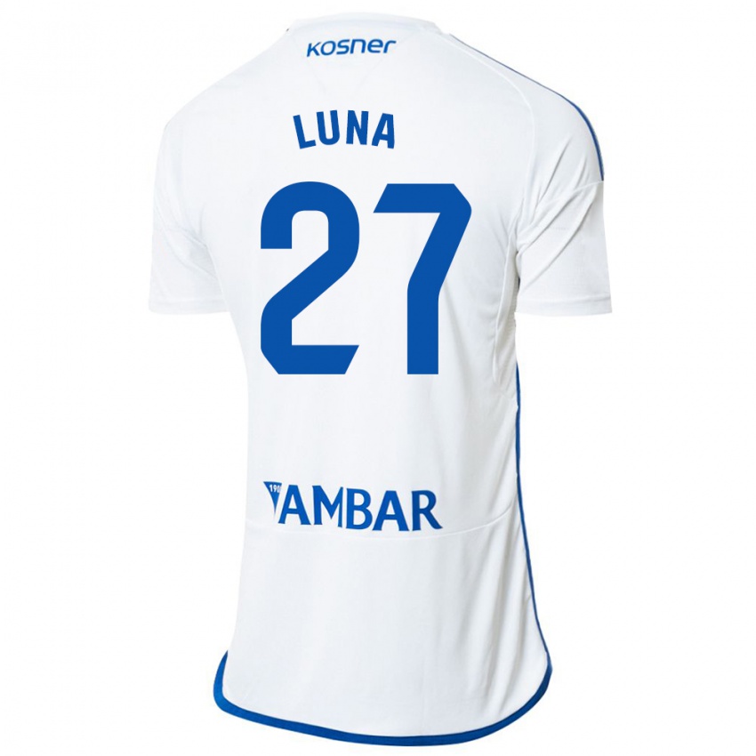 Niño Camiseta Marcos Luna #27 Blanco 1ª Equipación 2023/24 La Camisa México