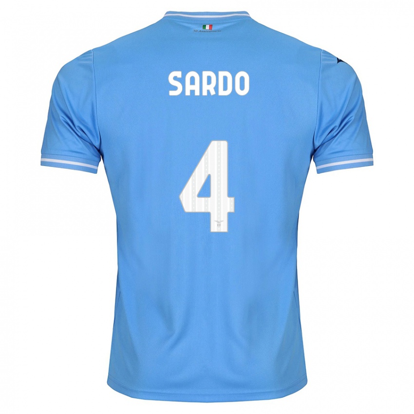 Niño Camiseta Jacopo Sardo #4 Azul 1ª Equipación 2023/24 La Camisa México
