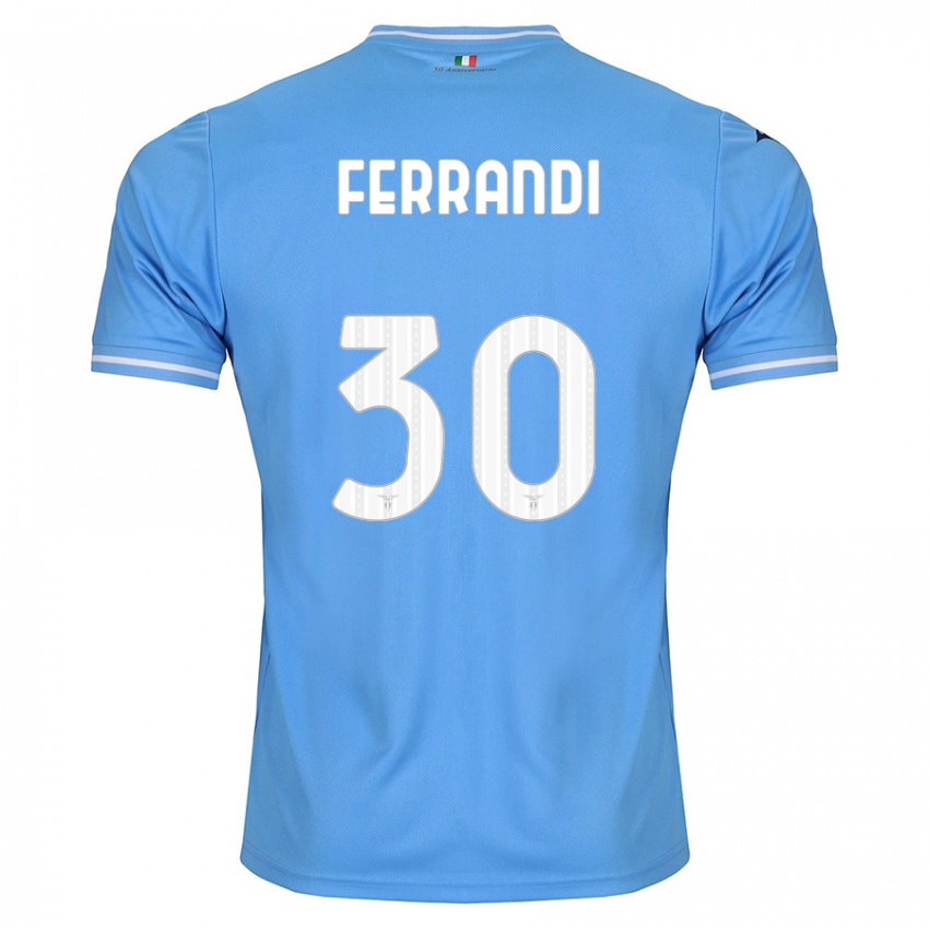 Niño Camiseta Giulia Ferrandi #30 Azul 1ª Equipación 2023/24 La Camisa México