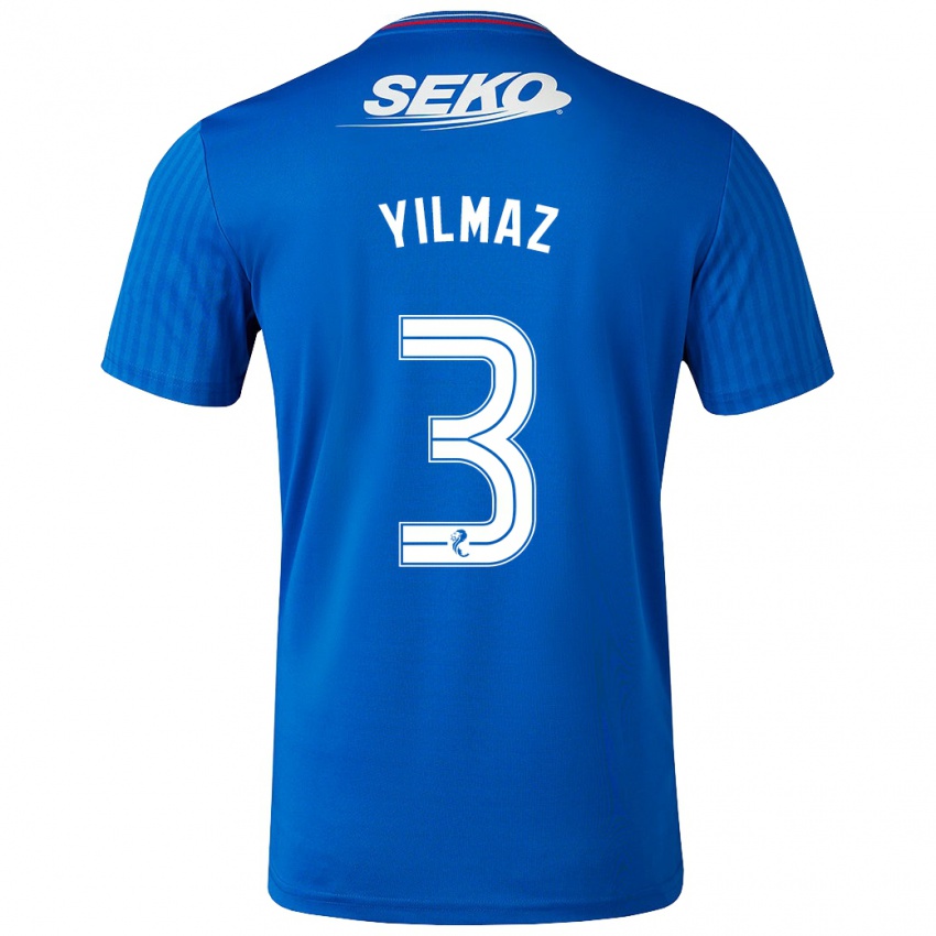 Niño Camiseta Rıdvan Yılmaz #3 Azul 1ª Equipación 2023/24 La Camisa México