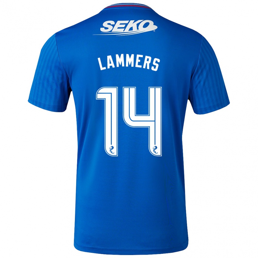 Niño Camiseta Sam Lammers #14 Azul 1ª Equipación 2023/24 La Camisa México