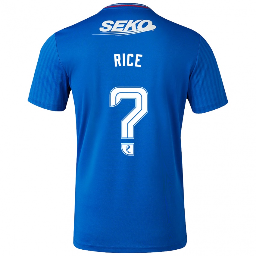 Niño Camiseta Bailey Rice #0 Azul 1ª Equipación 2023/24 La Camisa México