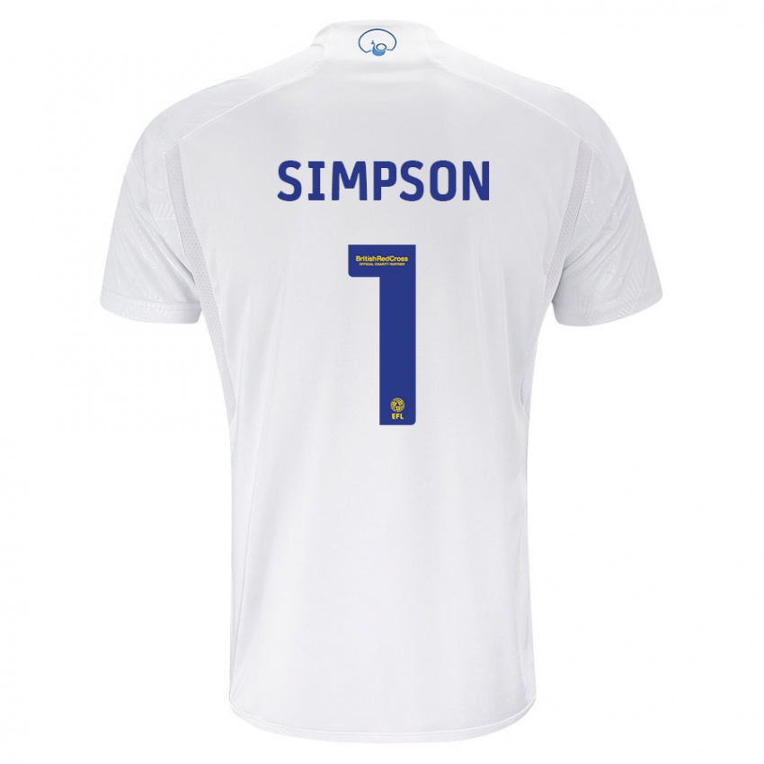 Niño Camiseta Carrie Simpson #1 Blanco 1ª Equipación 2023/24 La Camisa México