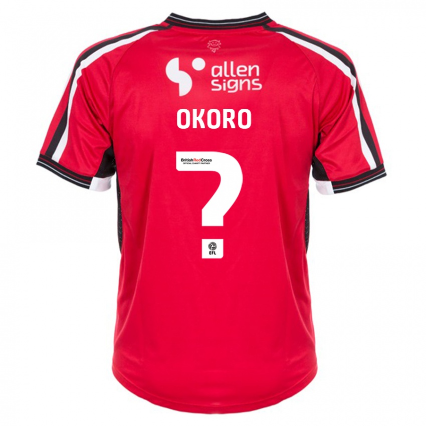 Niño Camiseta Zane Okoro #0 Rojo 1ª Equipación 2023/24 La Camisa México