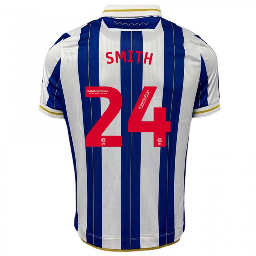 Niño Camiseta Michael Smith #24 Azul Blanco 1ª Equipación 2023/24 La Camisa México