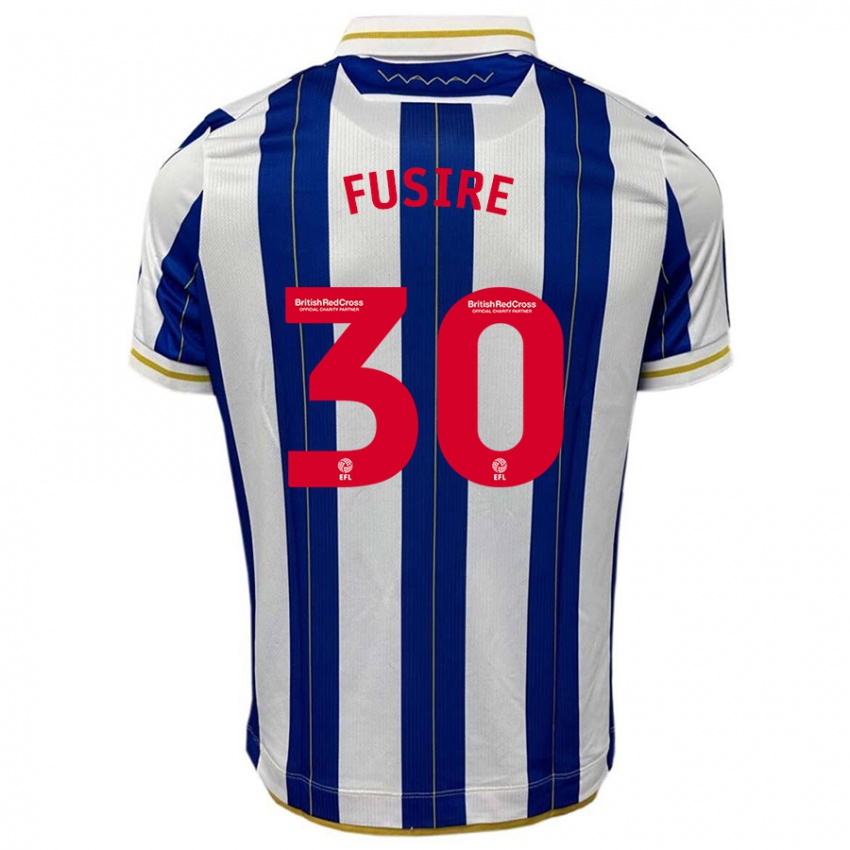 Niño Camiseta Sean Fusire #30 Azul Blanco 1ª Equipación 2023/24 La Camisa México
