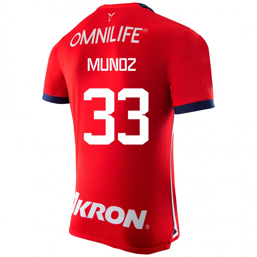 Niño Camiseta Zahid Muñoz #33 Rojo 1ª Equipación 2023/24 La Camisa México