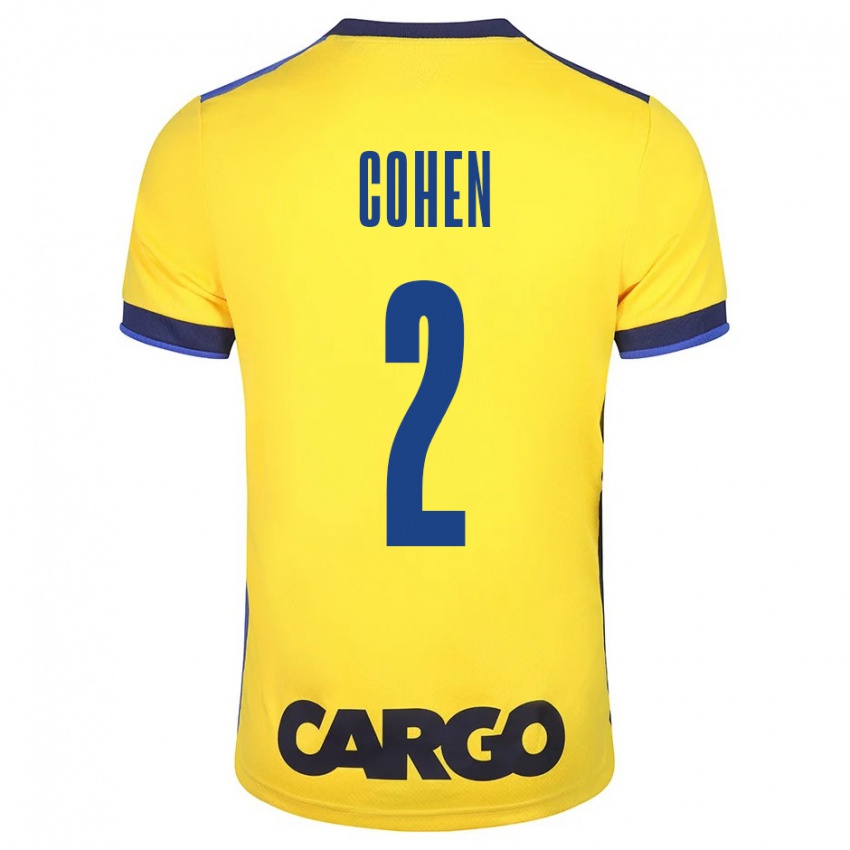 Niño Camiseta Avishay Cohen #2 Amarillo 1ª Equipación 2023/24 La Camisa México