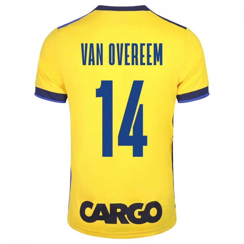 Niño Camiseta Joris Van Overeem #14 Amarillo 1ª Equipación 2023/24 La Camisa México