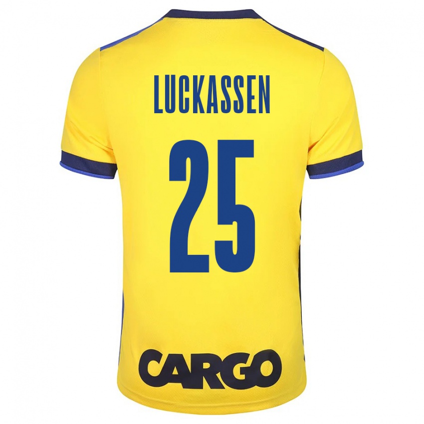 Niño Camiseta Derrick Luckassen #25 Amarillo 1ª Equipación 2023/24 La Camisa México