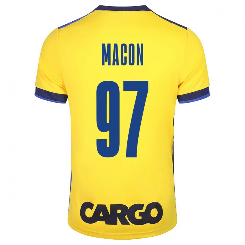 Niño Camiseta Yvann Maçon #97 Amarillo 1ª Equipación 2023/24 La Camisa México